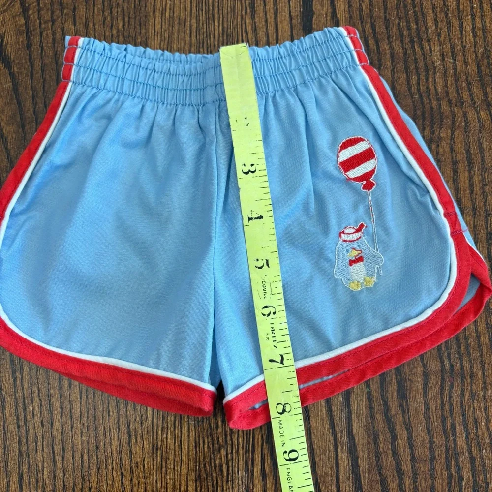 Vintage Carters Shorts 70s 80s Baby Toddler Size 12 Month Retro Lined Athletic